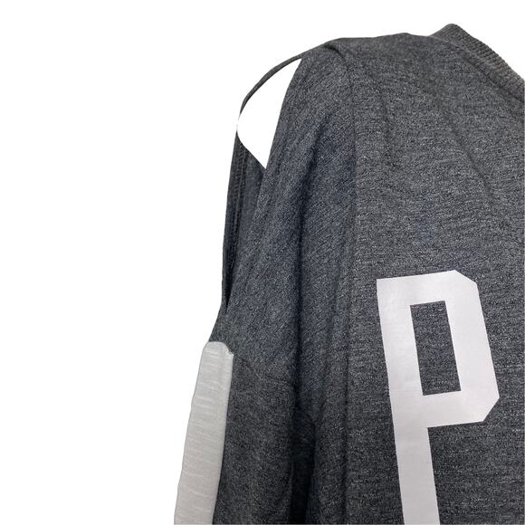 Victoria's Secret Pink Cold Shoulder Sweatshirt Size Small (2472) - Picture 3 of 4